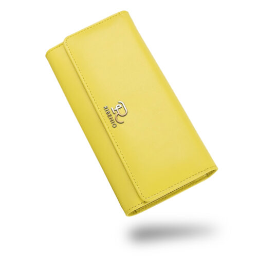 CONTINENTAL Tri-Fold WALLET - Pantone yellow