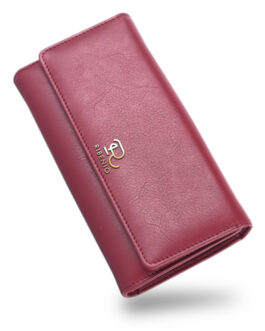 CONTINENTAL Tri-Fold WALLET – Wine red